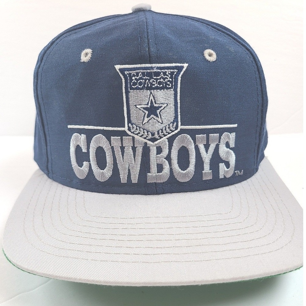 Vintage 90s Dallas Cowboys The Game Snapback‎ Hat NFL Football Navy Gray Cap